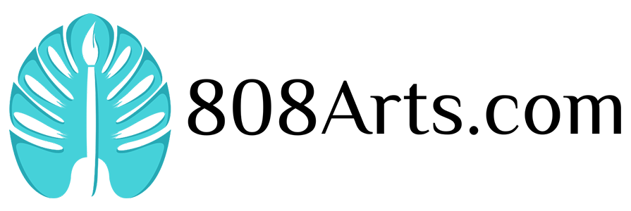 808Arts Hawaii's Fine Art Marketplace Logo Horizontal